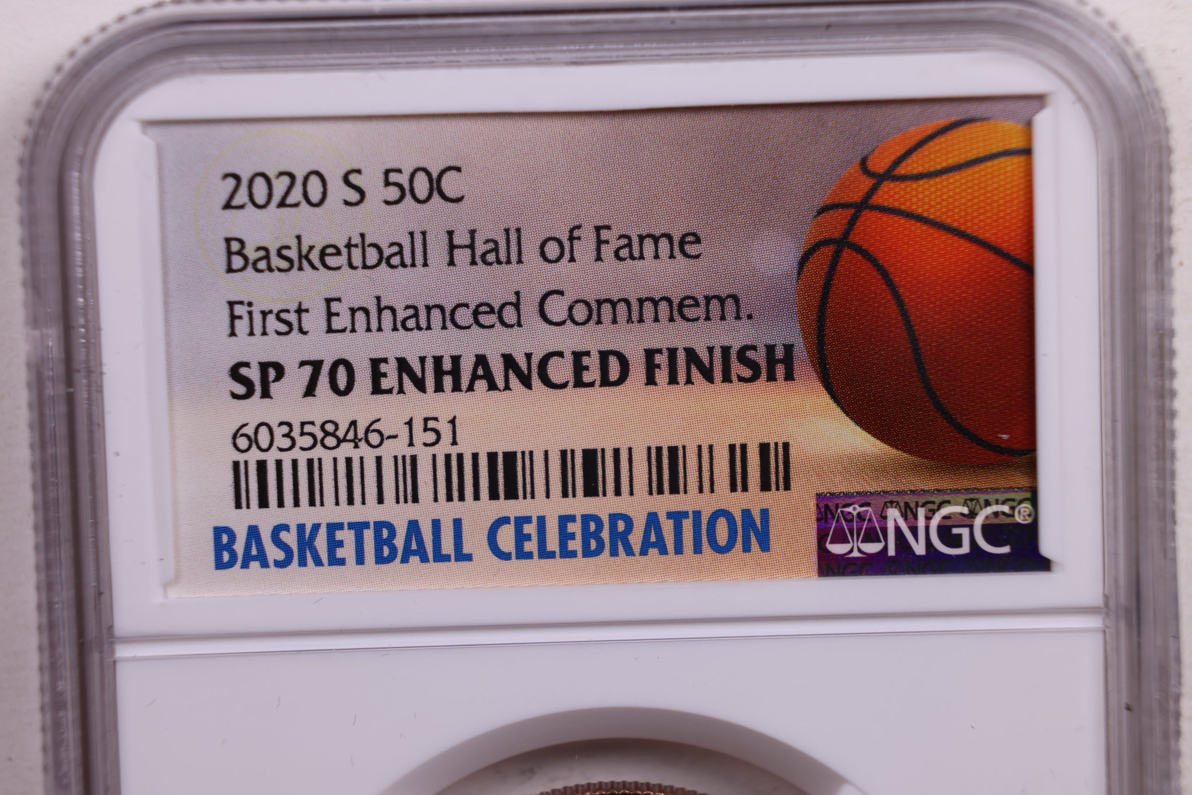 2020-S Basketball Half Dollar Commemorative, NGC MS-70, Store #GMC204.
