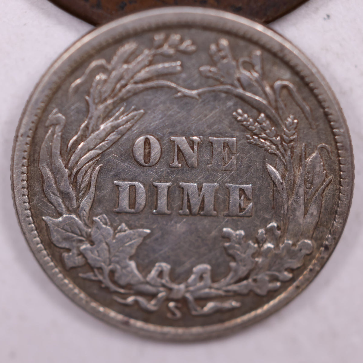 1912-S Barber Silver Dime, Very Fine Circulated Collectible Coin, Store #DE094.