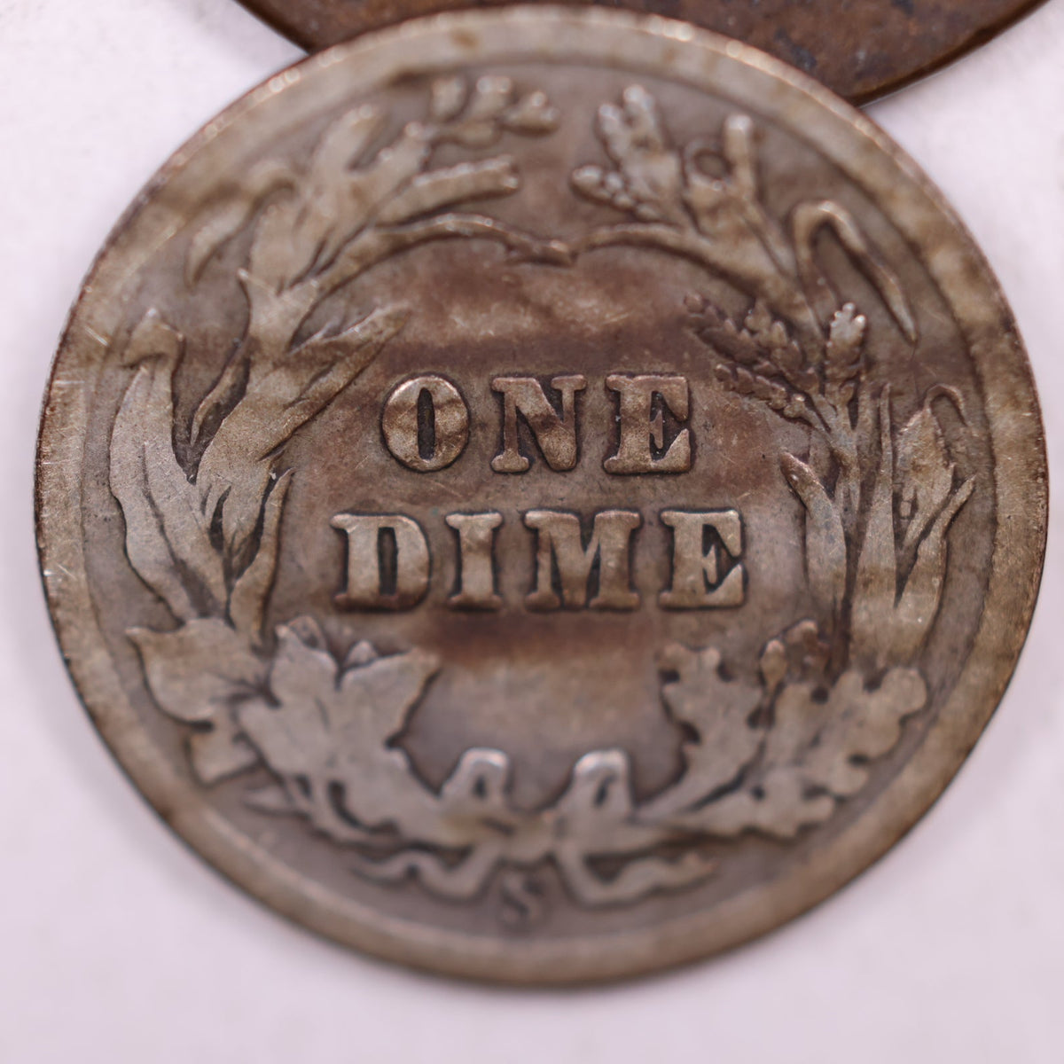 1913-S Barber Silver Dime, Good Circulated Collectible Coin, Store #DE096.