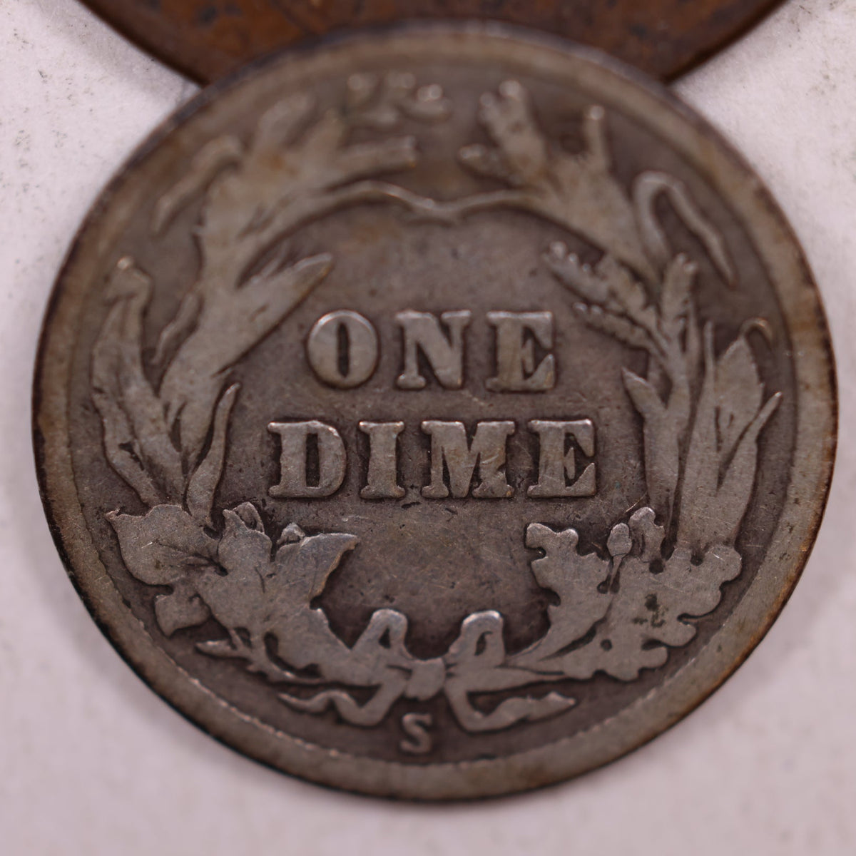 1915-S Barber Silver Dime, Very Good Circulated Collectible Coin, Store #DE101.