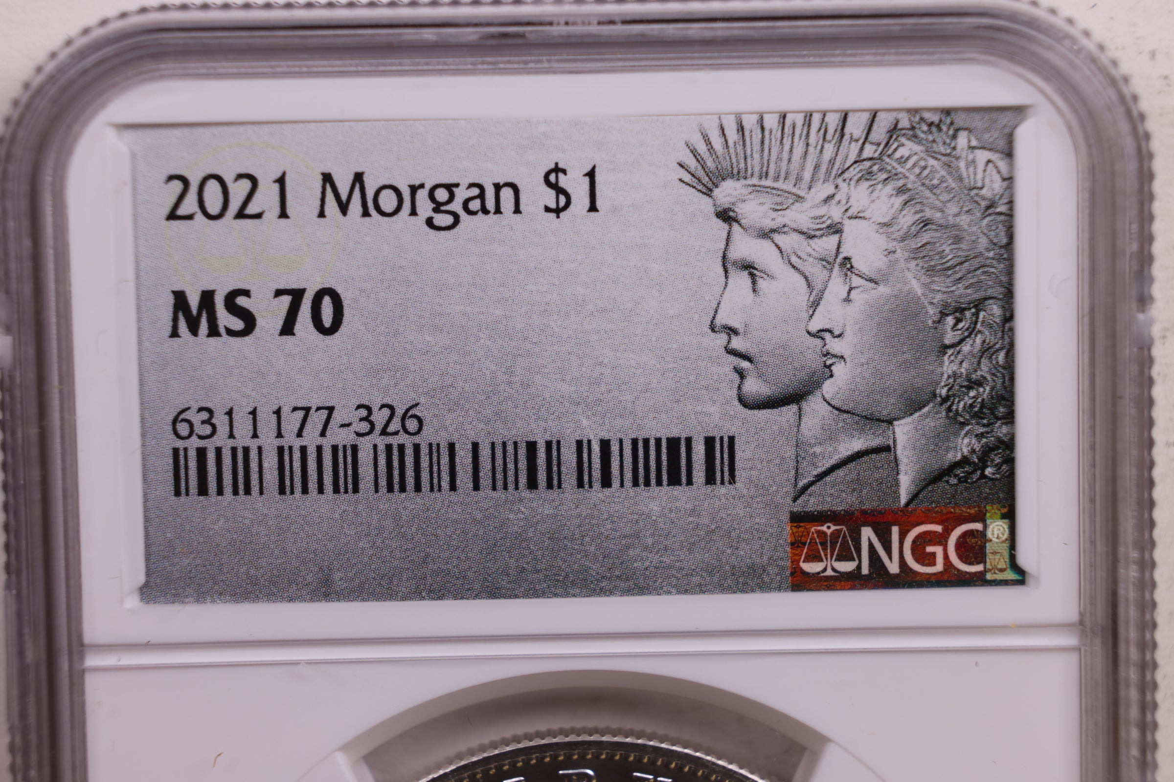 2021 $1 Morgan Dollar 100th Anniversary, NGC MS-70, Store #GMC210