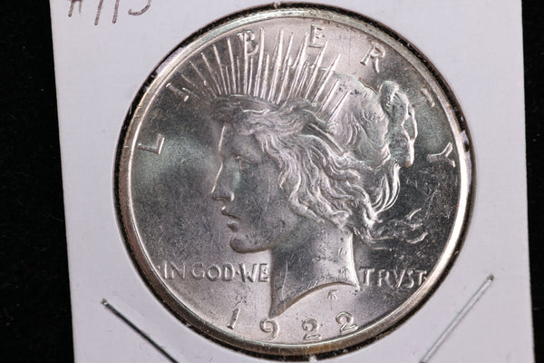 1922-S Peace Silver Dollar, Nice AU53 Details, Store #23080697