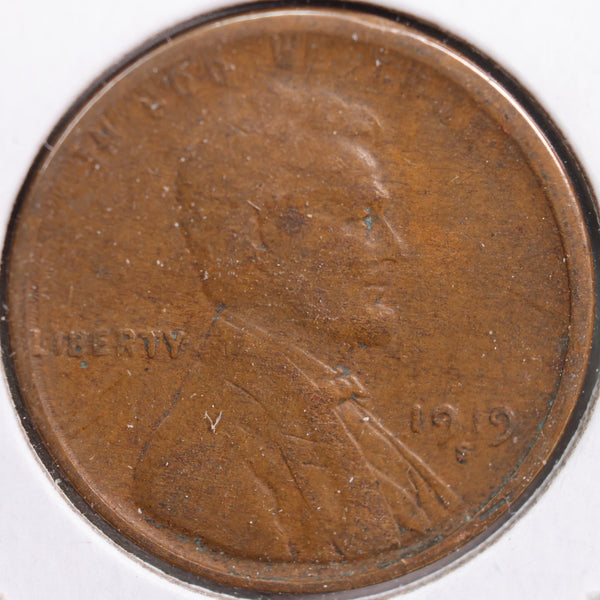 1919-S Lincoln Cent, Very Fine Circulated Coin, Store #CT0878