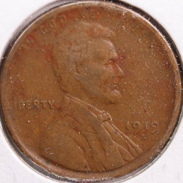 1919-S Lincoln Cent, Very Fine Circulated Coin, Store #CT0879