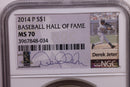 2014-P Baseball Hall of Fame, Derek Jeeter Signed, NGC MS-70, Store