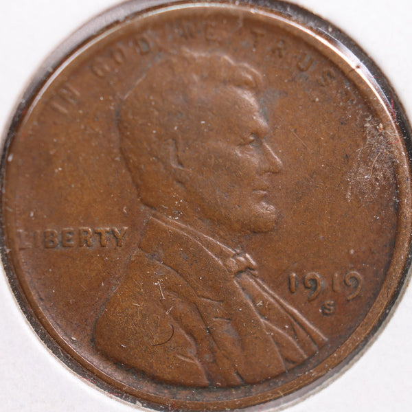 1919-S Lincoln Cent, Very Fine Circulated Coin, Store #CT0882