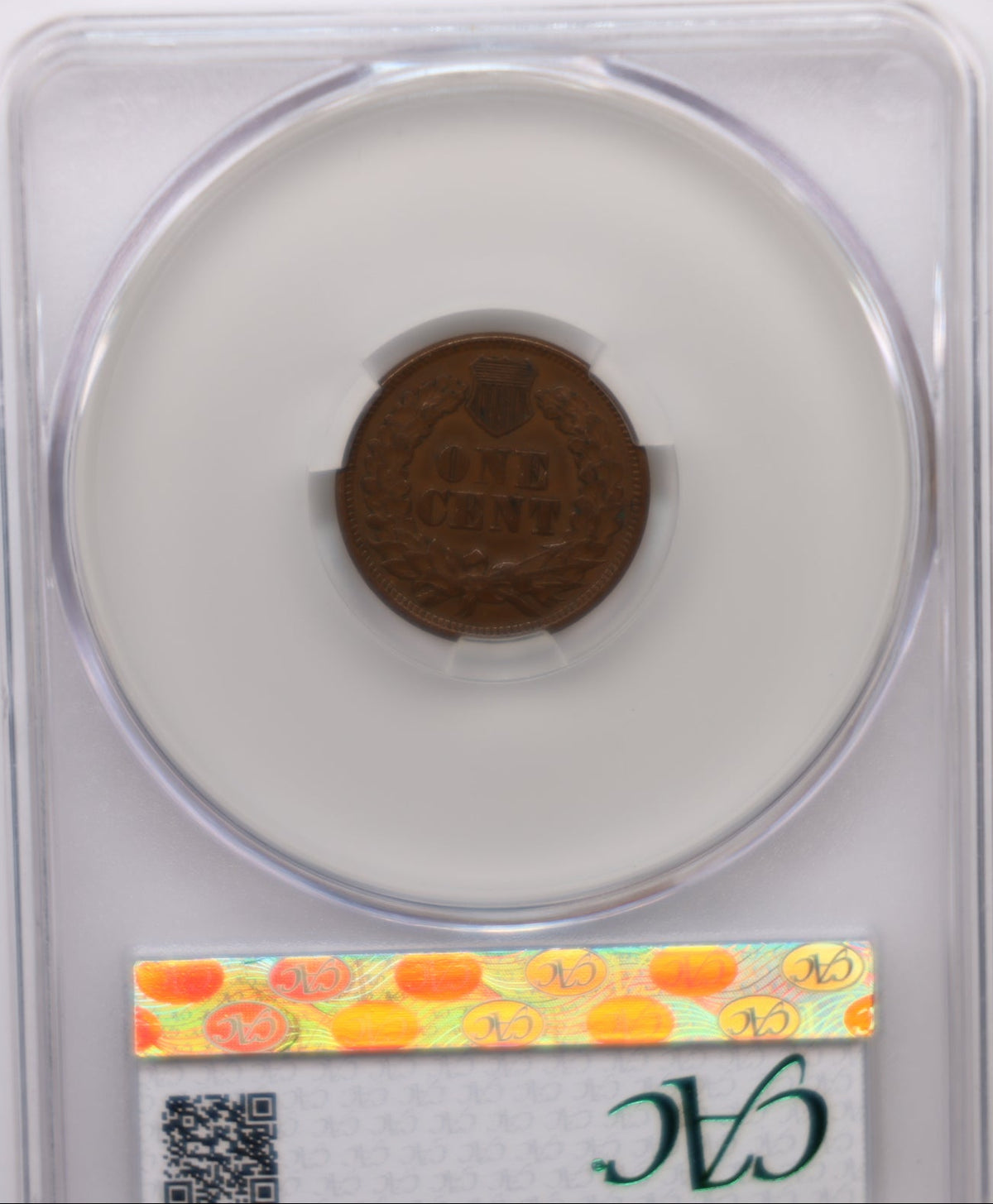 1864 Indian Head Small Cents, CAC AU-50, 'L' In Ribbon, Store #CT005.