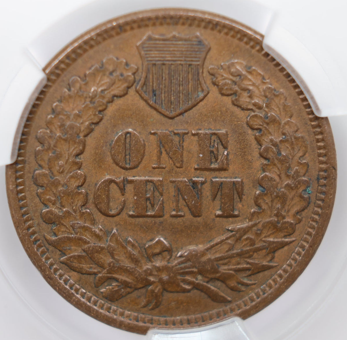 1864 Indian Head Small Cents, CAC AU-50, 'L' In Ribbon, Store #CT005.