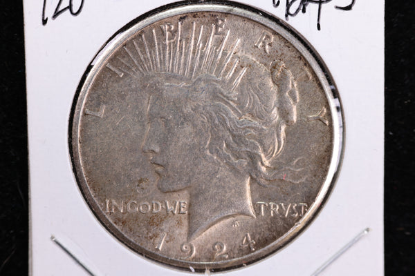 1924-S Peace Silver Dollar, Nice AU Details, Store #23080705