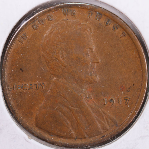 1917 Lincoln Wheat Cent, Extra Fine Circulated Coin, Store #CT0260