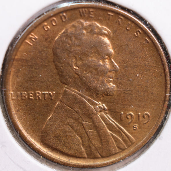 1919-S Lincoln Cent, Mint State Uncirculated Coin, Store #CT0889