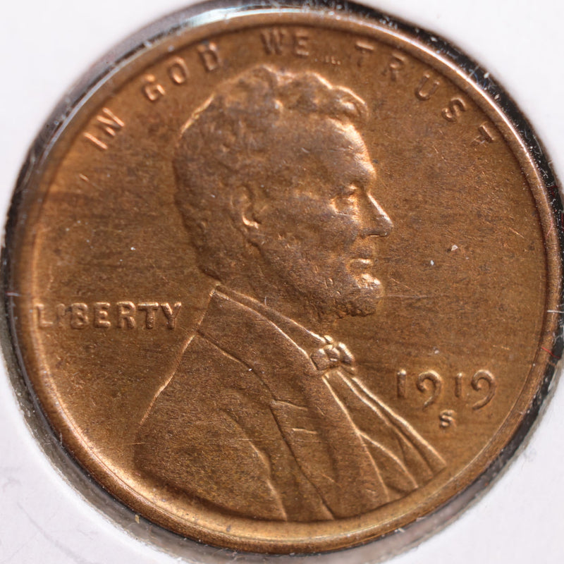 1919-S Lincoln Cent, Mint State Uncirculated Coin, Store