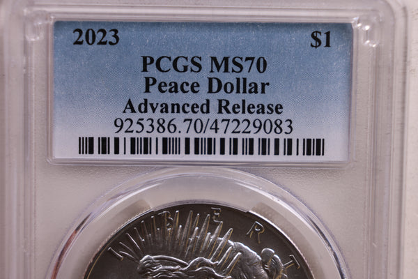 2023 Peace Silver Dollar Commemorative, PCGS MS-70, Store #GMC219.