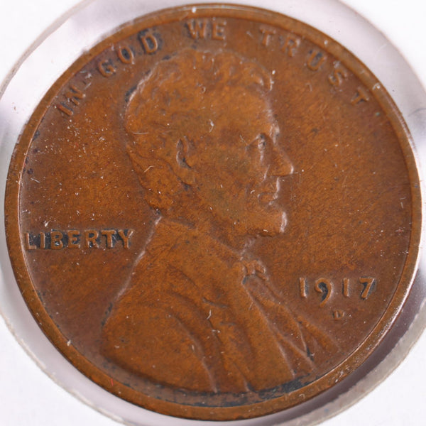 1917-D Lincoln Wheat Cent, Very Fine Circulated Coin, Store #CT0263