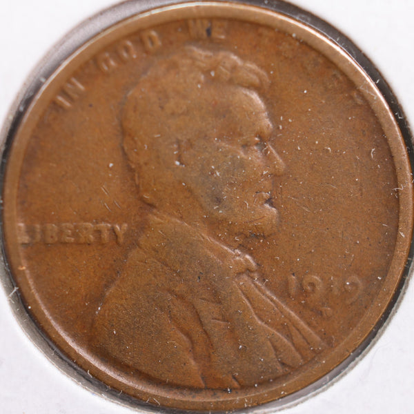 1919-D Lincoln Cent, Very Fine Circulated Coin, Store #CT0892