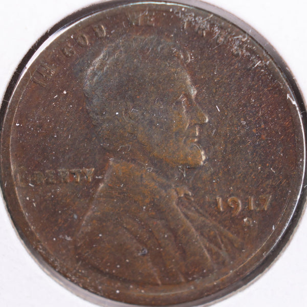 1917-D Lincoln Wheat Cent, Fine Circulated Coin, Store #CT0265