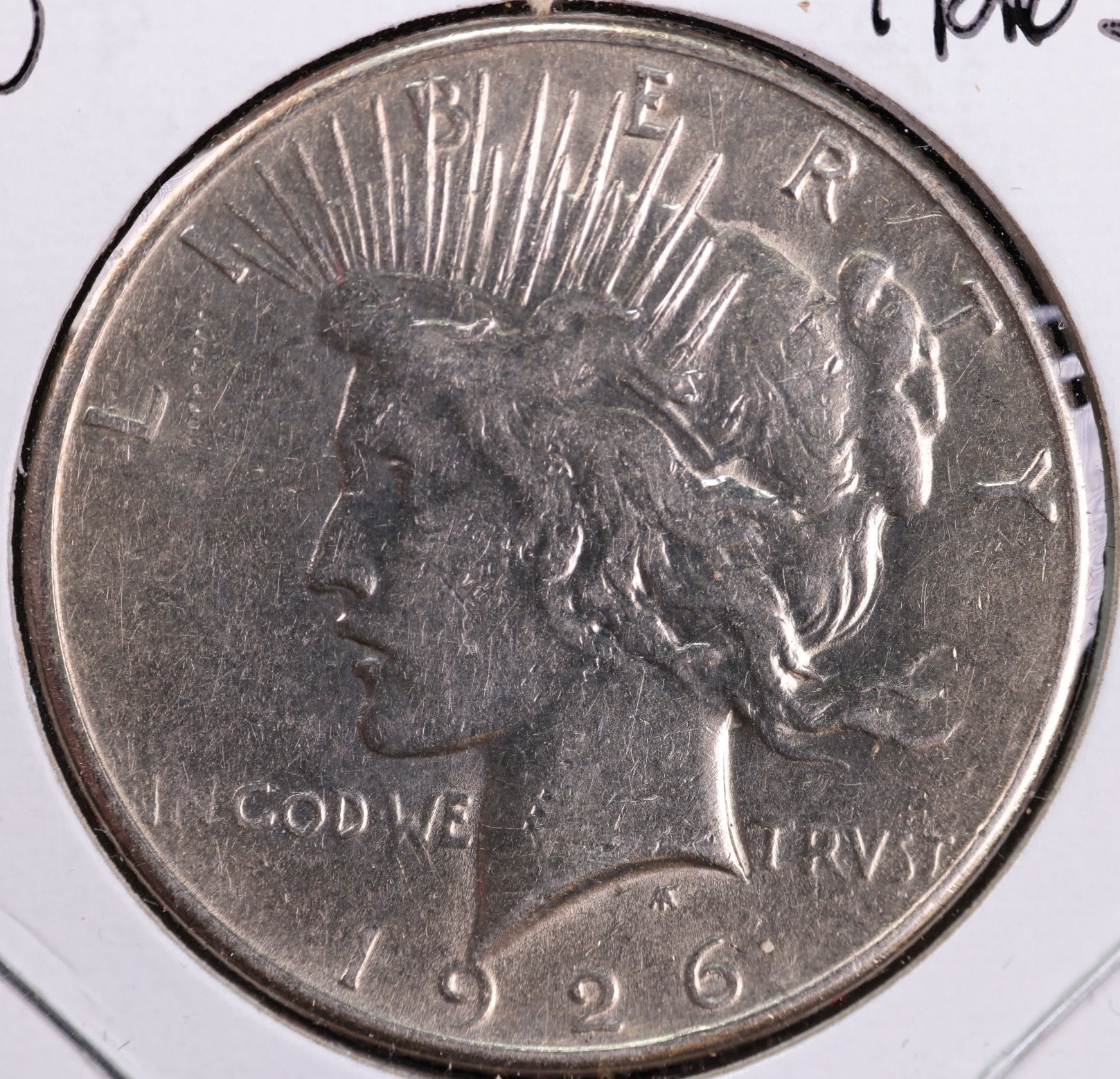 1926-S Peace Silver Dollar, Nice About Uncirculated Details, Store #DR001