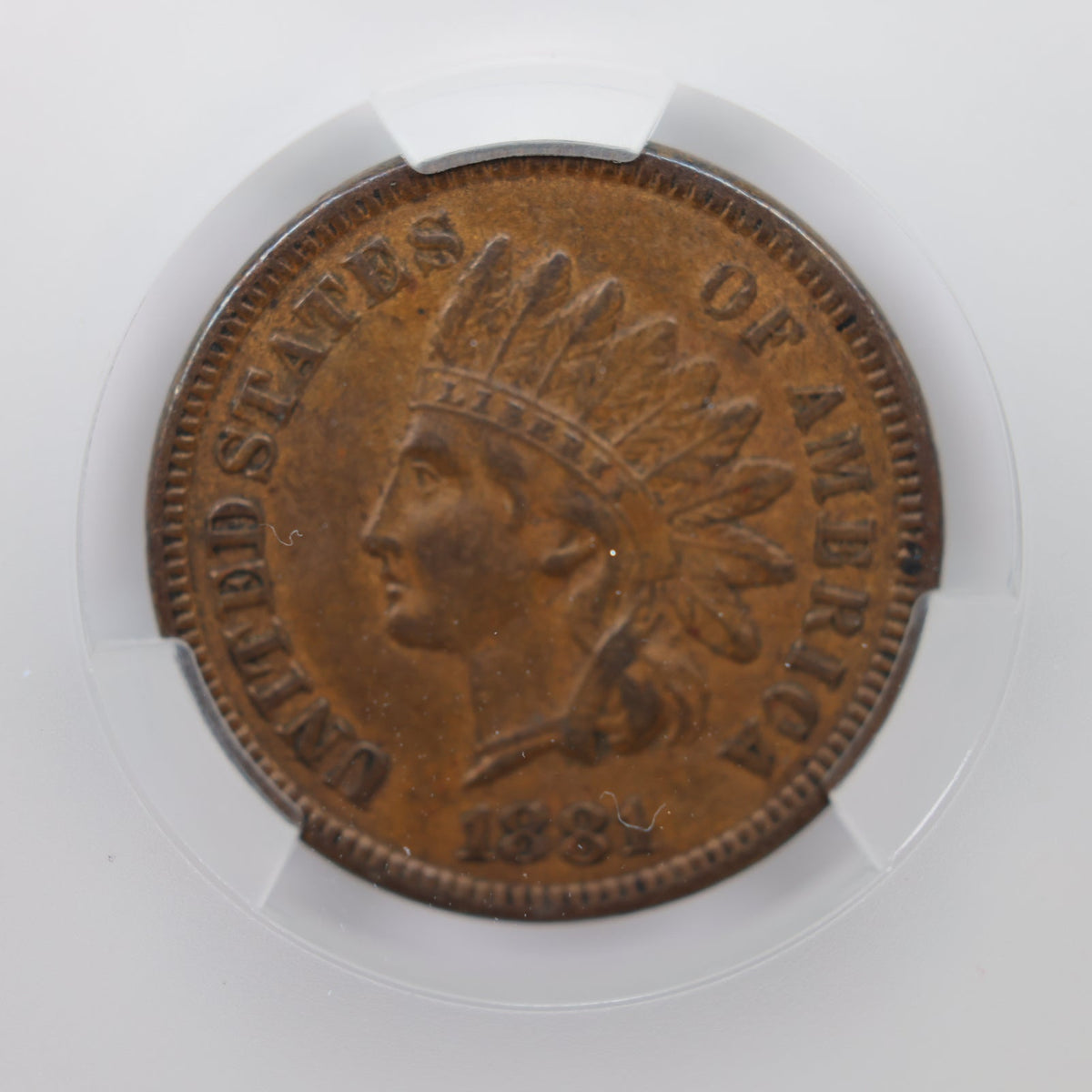 1881 Indian Head Small Cents, CAC Graded XF-40, Circulated Coin, Store #CT013.