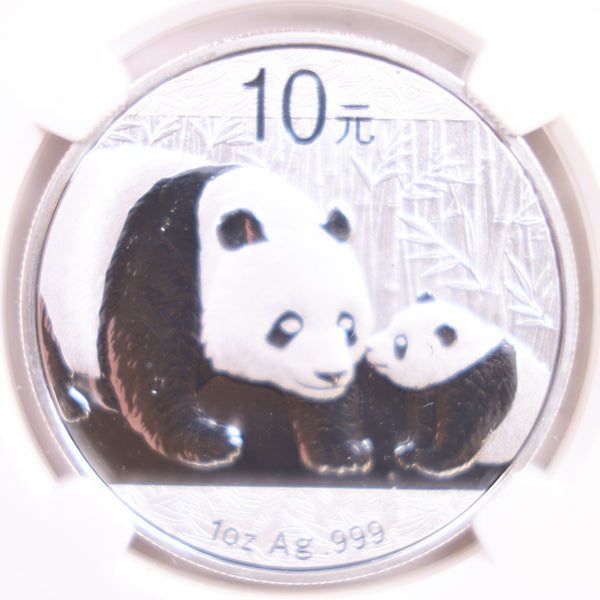 2011 China S10Y, Silver Panda, NGC Holder, MS-70., Store Sale #SR0006.