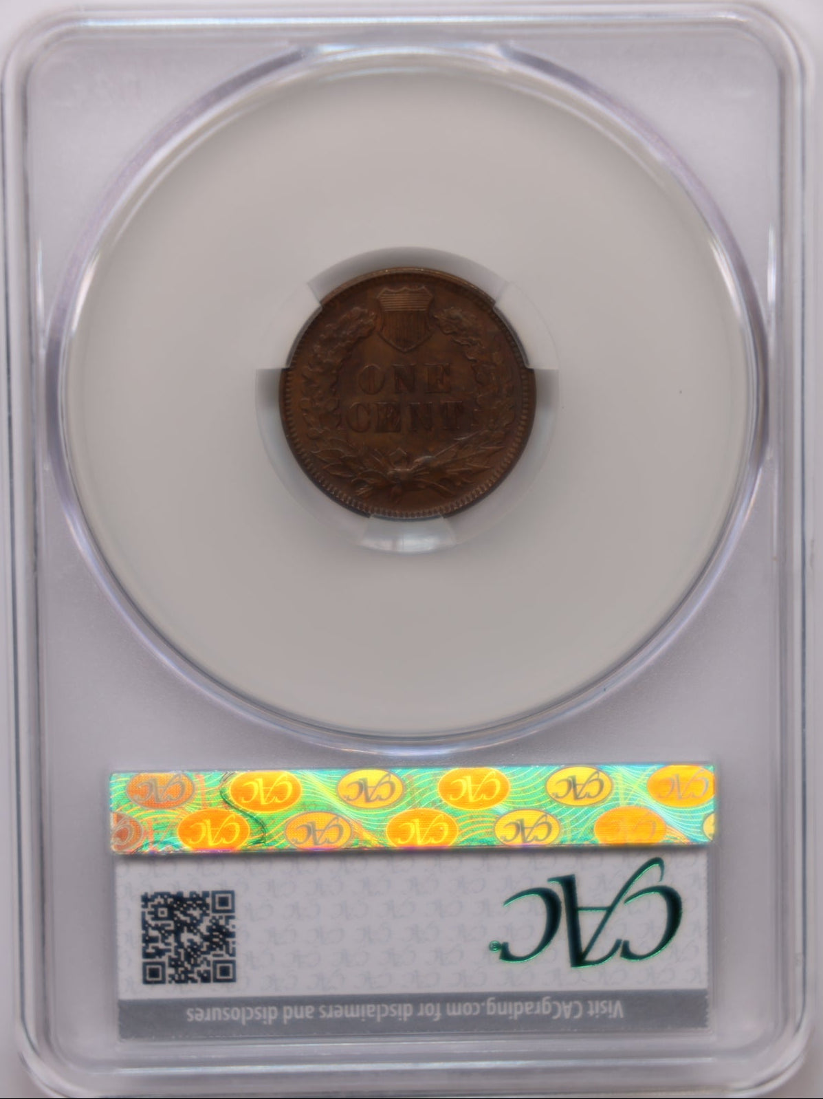 1890 Indian Head Small Cents, CAC Graded AU-55, Circulated Coin, Store #CT016.