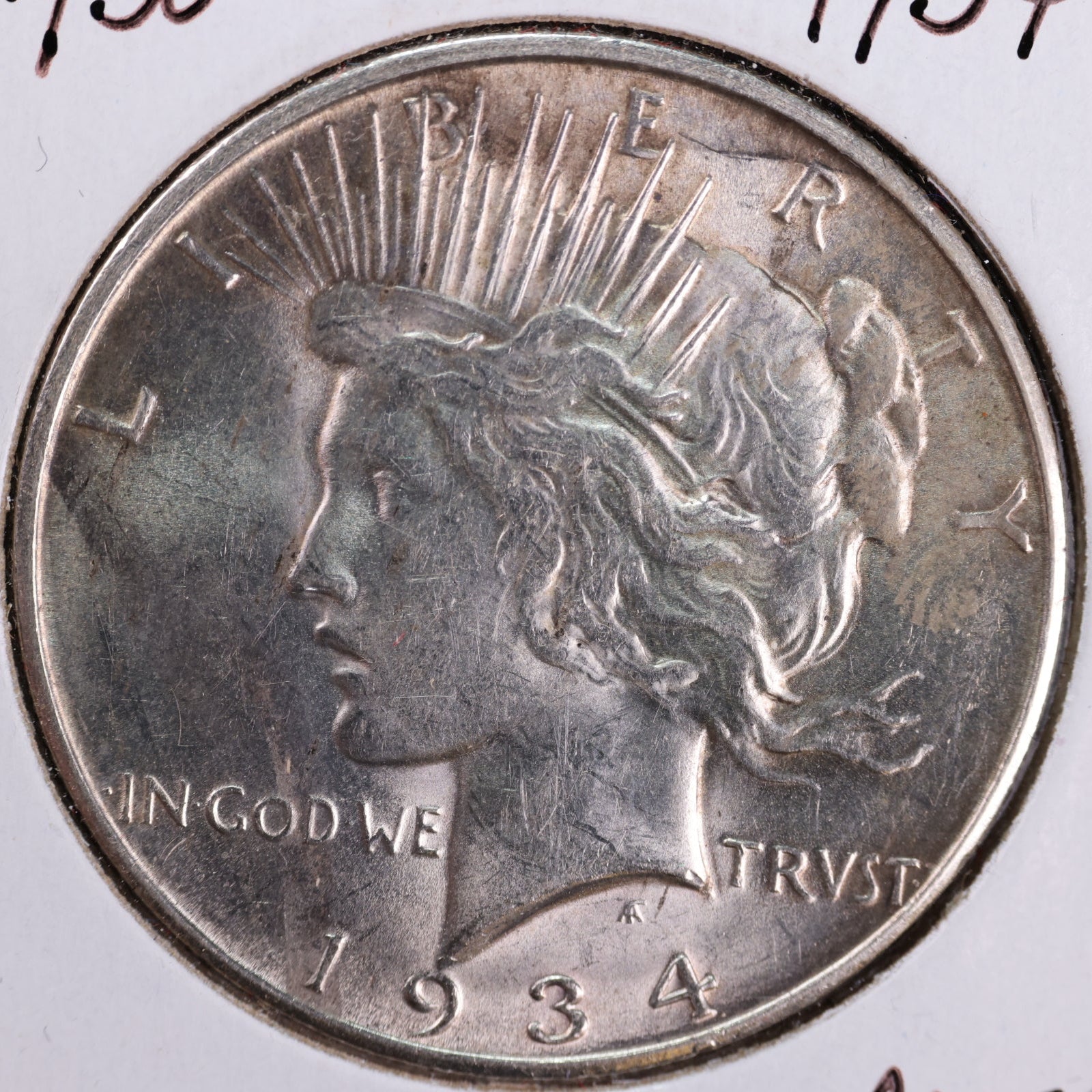 1934-D Peace Dollar, About Uncirculated+ Coin, Store #DR0987
