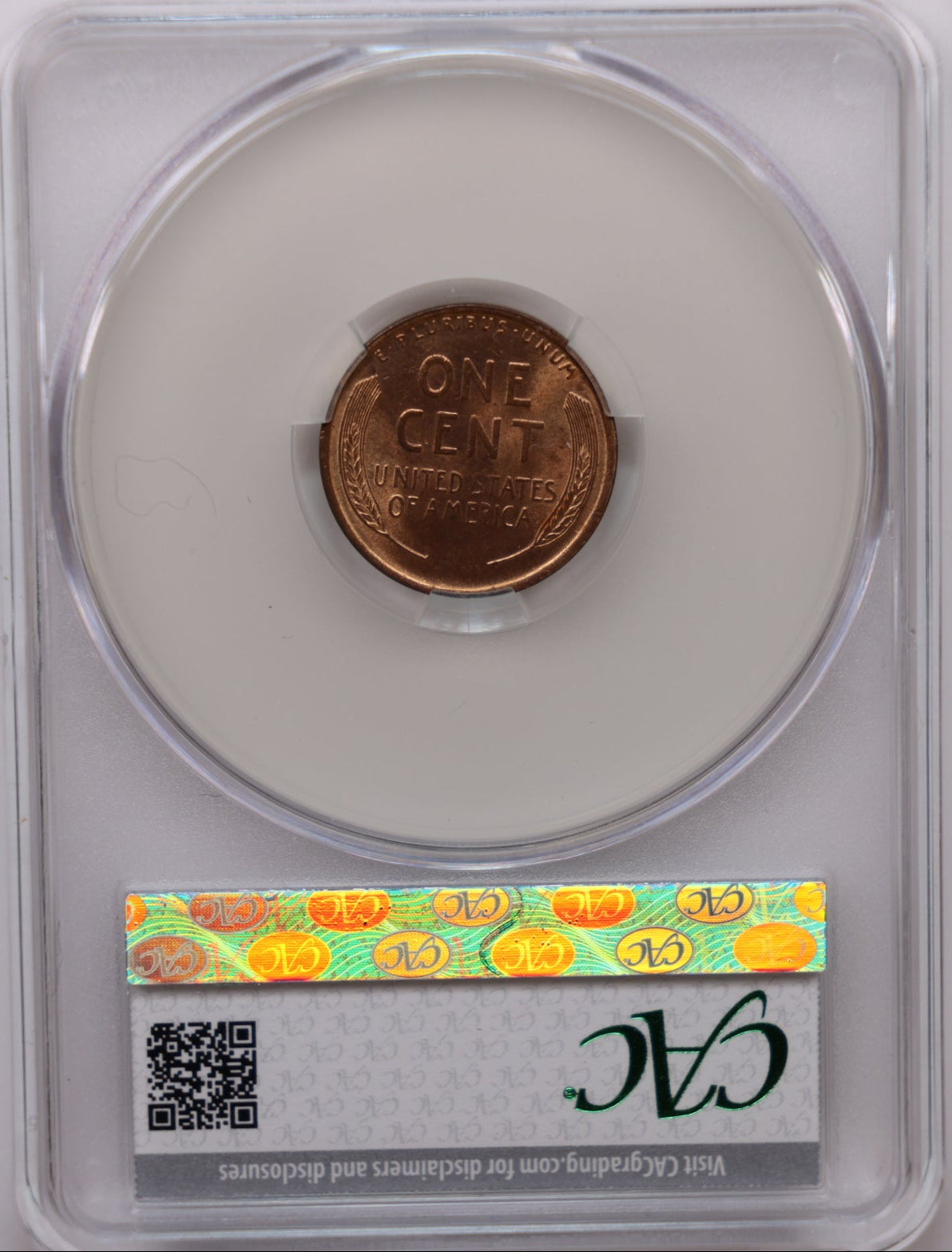 1921 Lincoln Wheat Cent, Small Cent, CAC Graded MS-63 Red, Store #CT017.