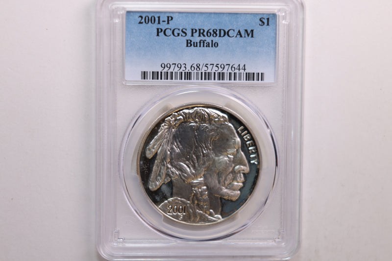 2001-D $1., Buffalo, Silver Dollar Commemorative., PCGS MS-69.,