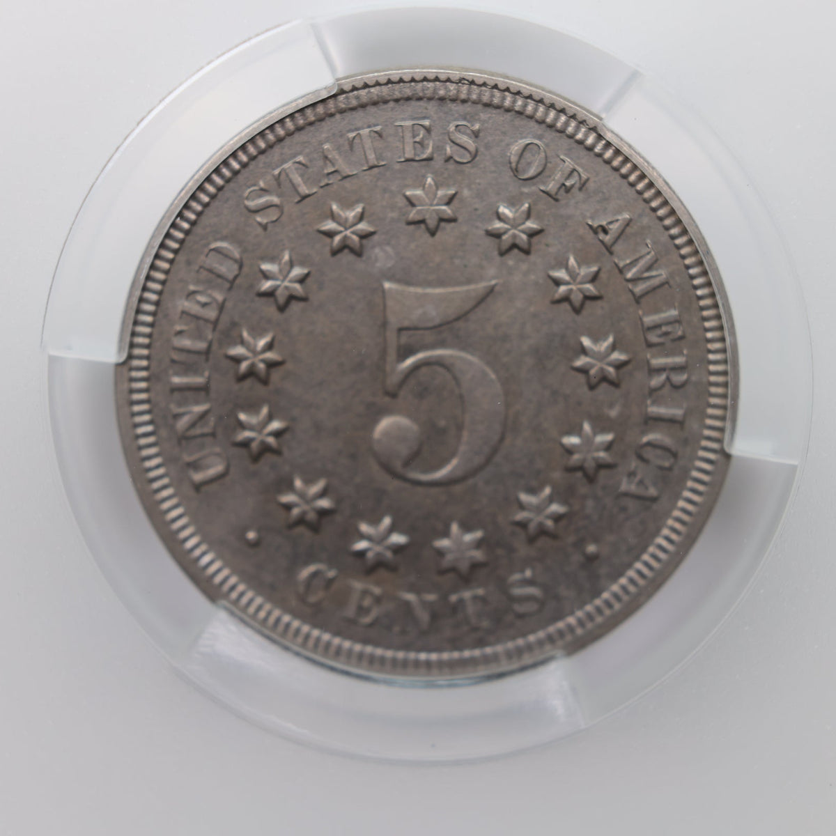 1869 Shield Nickel, PROOF STRIKE, CAC Certified PR-62, Store #NL005.