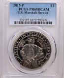 2015-P $1, U.S. Marshals Service, Silver Commemorative, PCGS PR-69.,  Store
