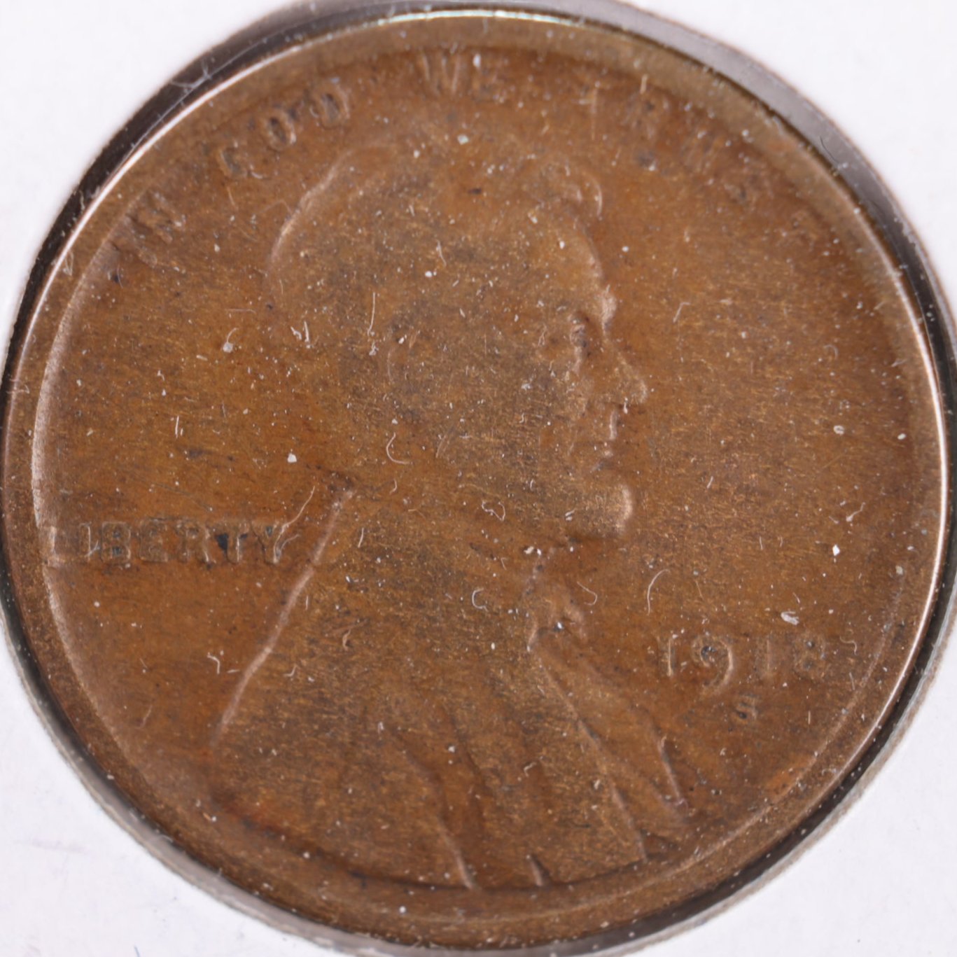 1918-S Lincoln Wheat Cent, Very Fine Circulated Coin, Store #CT0288
