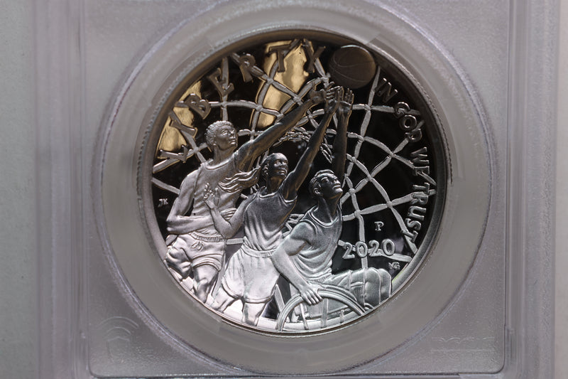 2020-P $1, Basketball H.O.F., Silver Commemorative, PCGS PR-69.,  Store