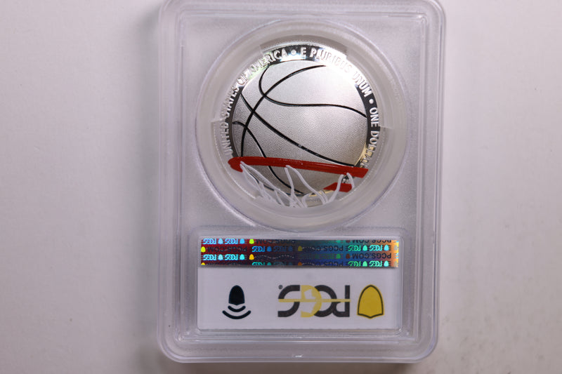 2020-P $1, Basketball H.O.F., Silver Commemorative, PCGS PR-69.,  Store