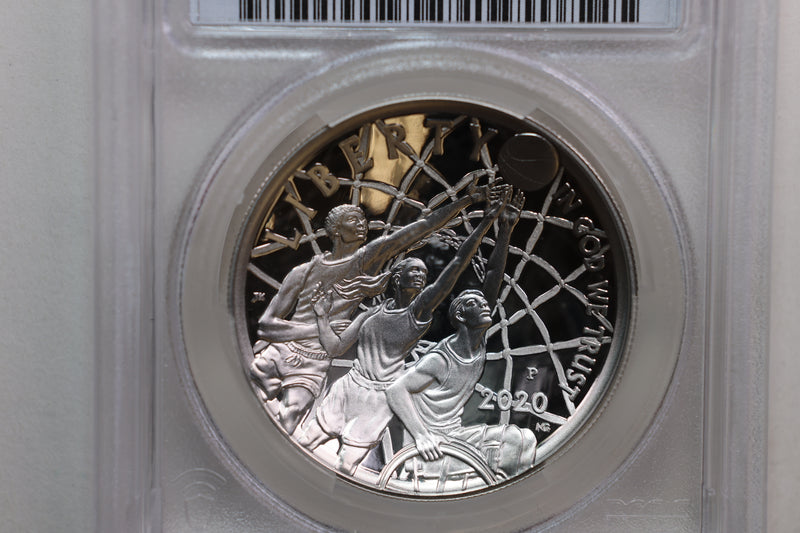 2020-P $1, Basketball H.O.F., Silver Commemorative, PCGS PR-69.,  Store