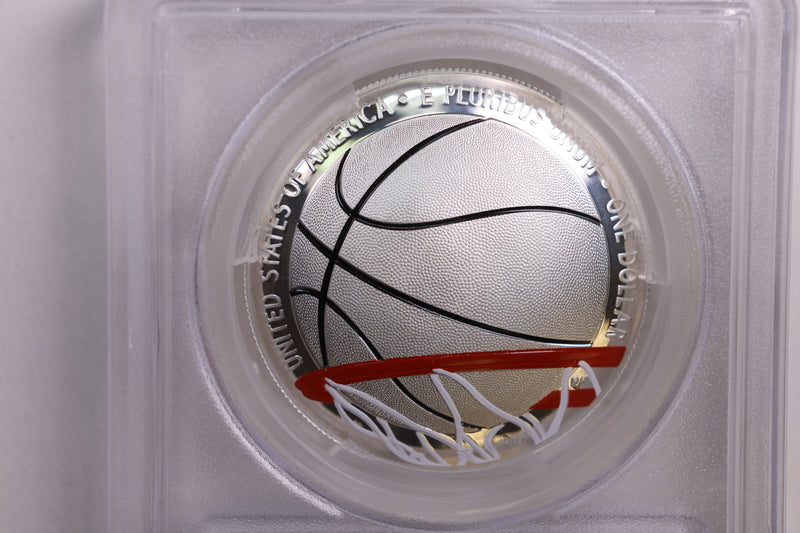 2020-P $1, Basketball H.O.F., Silver Commemorative, PCGS PR-69.,  Store