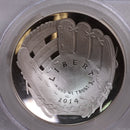 2014-P $1, Baseball H.O.F., Silver Commemorative, PCGS PR-69.,  Store