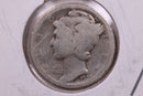 1925-D Mercury Silver Dime., Good, Store