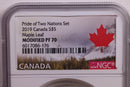 2019 Canada $5 Silver Maple Leaf, Pride of Two Nations, PF-70, Store Sale