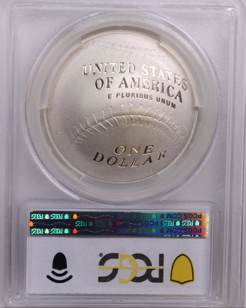 2014-P $1, Baseball H.O.F., Silver Commemorative, PCGS PR-69.,  Store