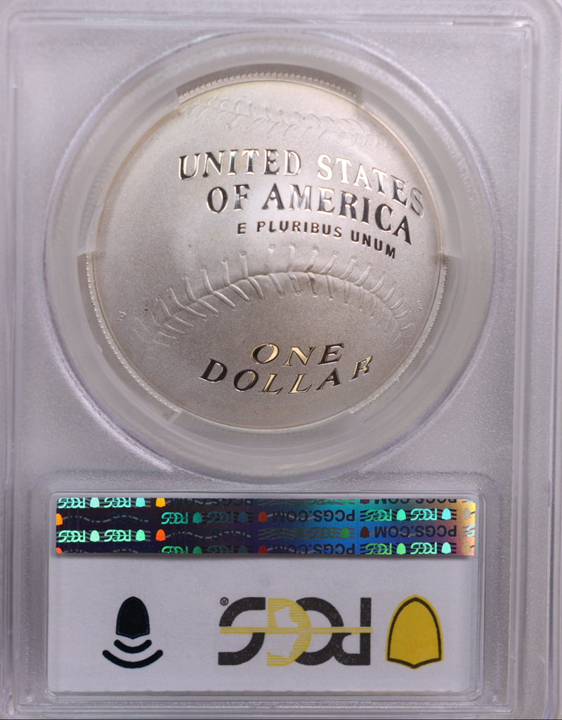 2014-P $1, Baseball H.O.F., Silver Commemorative, PCGS PR-69.,  Store