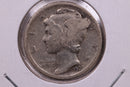 1925-D Mercury Silver Dime., Good, Store