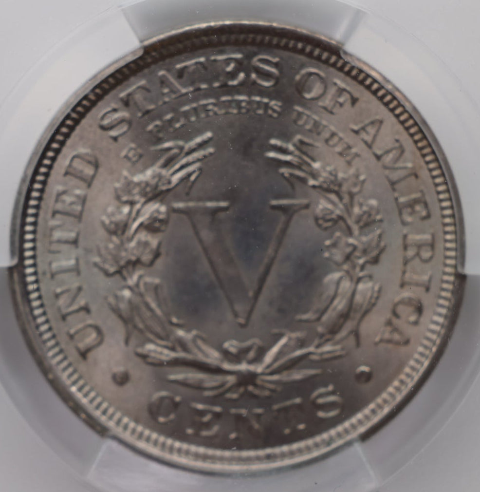 1906 Liberty (V) Nickel, CAC Graded MS-64, Gem Uncirculated Coin, Store #NL020.