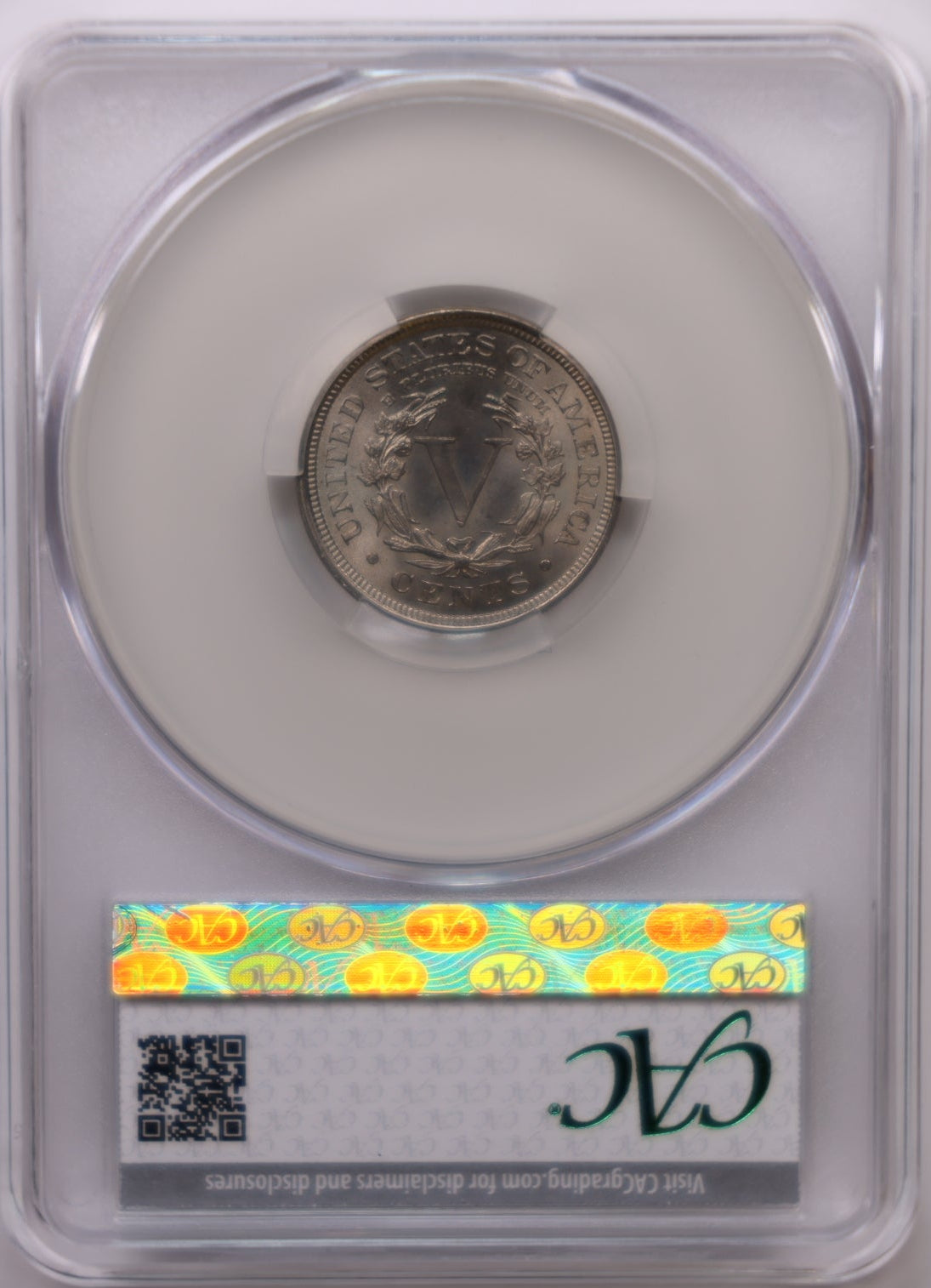 1906 Liberty (V) Nickel, CAC Graded MS-64, Gem Uncirculated Coin, Store #NL020.