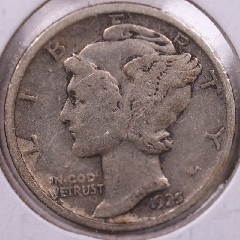 1925-S Mercury Silver Dime, Fine, Store