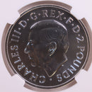 2024 Great Britain Silver 2 Pound, NGC Holder, MS-70., Store Sale