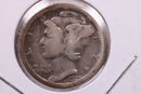 1925-S Mercury Silver Dime, Fine, Store