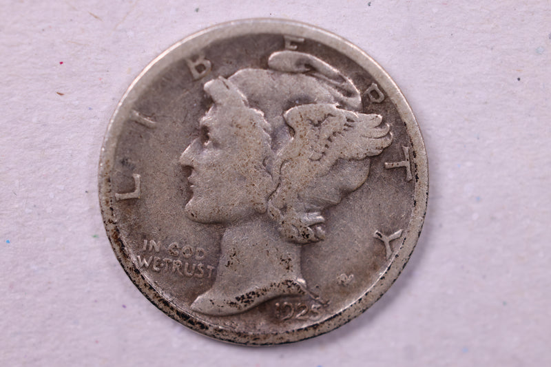 1925-S Mercury Silver Dime., Fine., Store