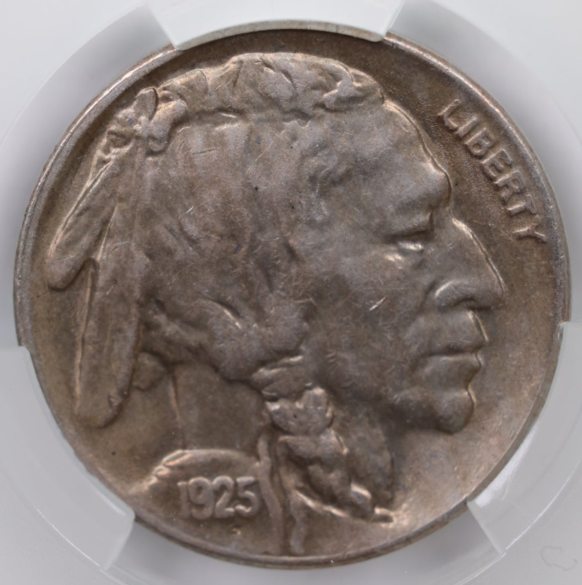 1925-S Buffalo Nickel, CAC Graded AU-55, Circulated Coin, Store #NL024.