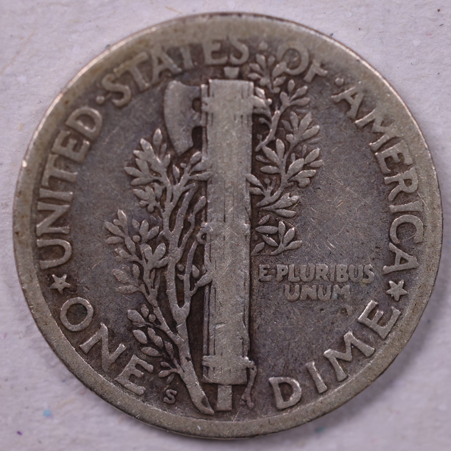 1925-S Mercury Dime, Fine, Store #19885