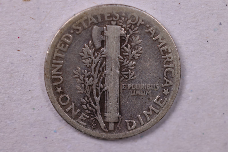 1925-S Mercury Silver Dime., Fine., Store