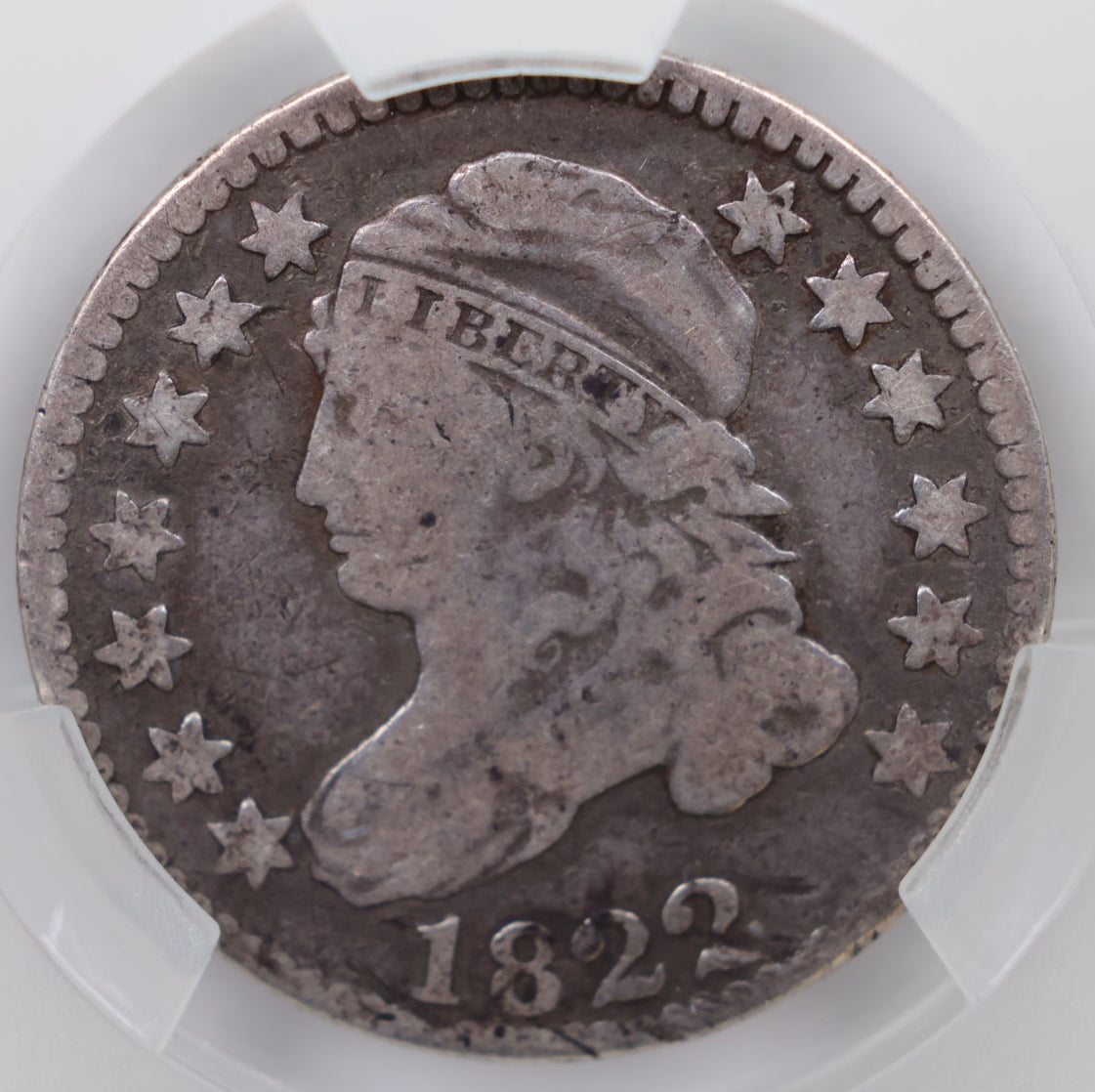 1822 Cap Bust Dime, JR-1 Variety, CAC Very Good Details, Store Sale #DE060.